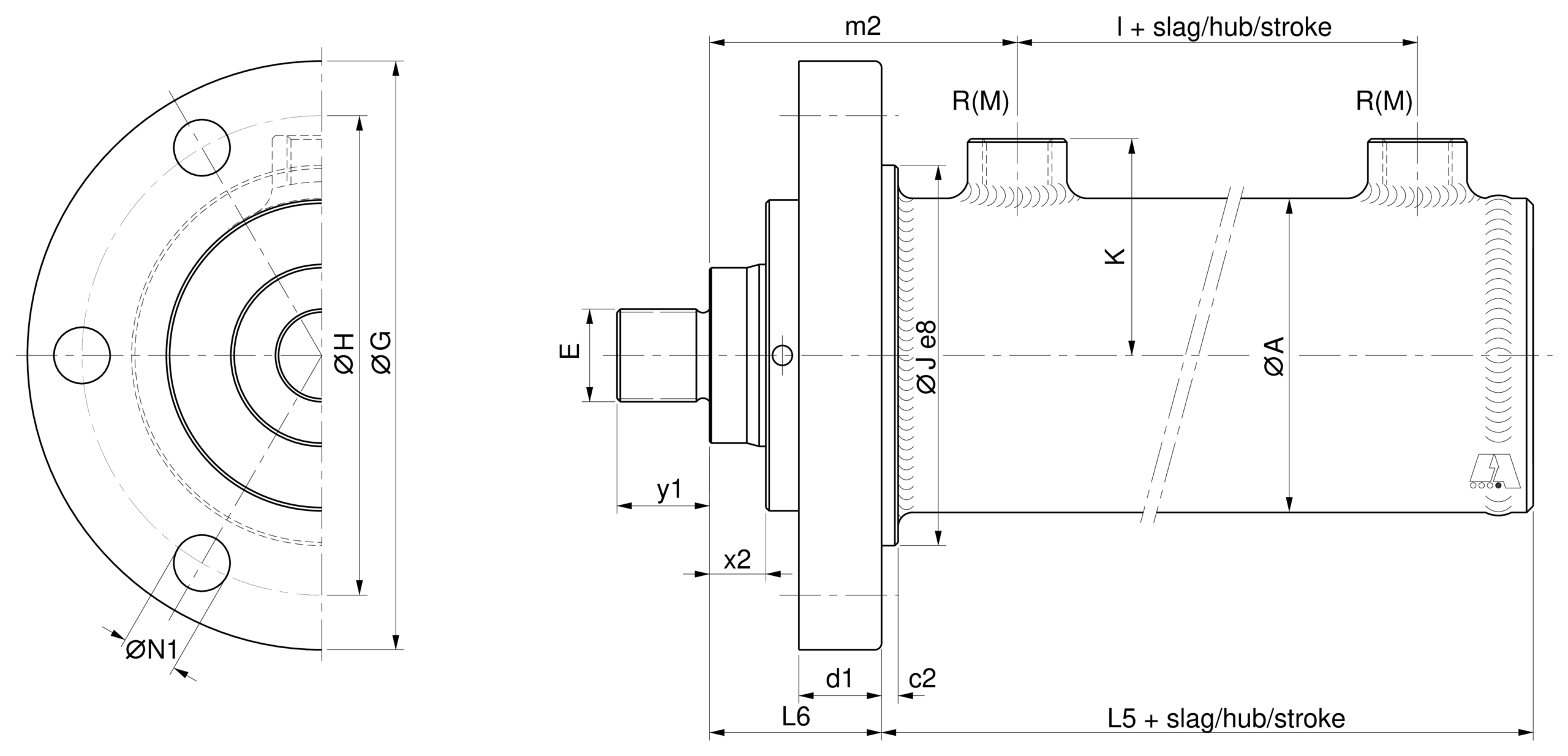 Maattekening ACDC2 (uitvoering C2)