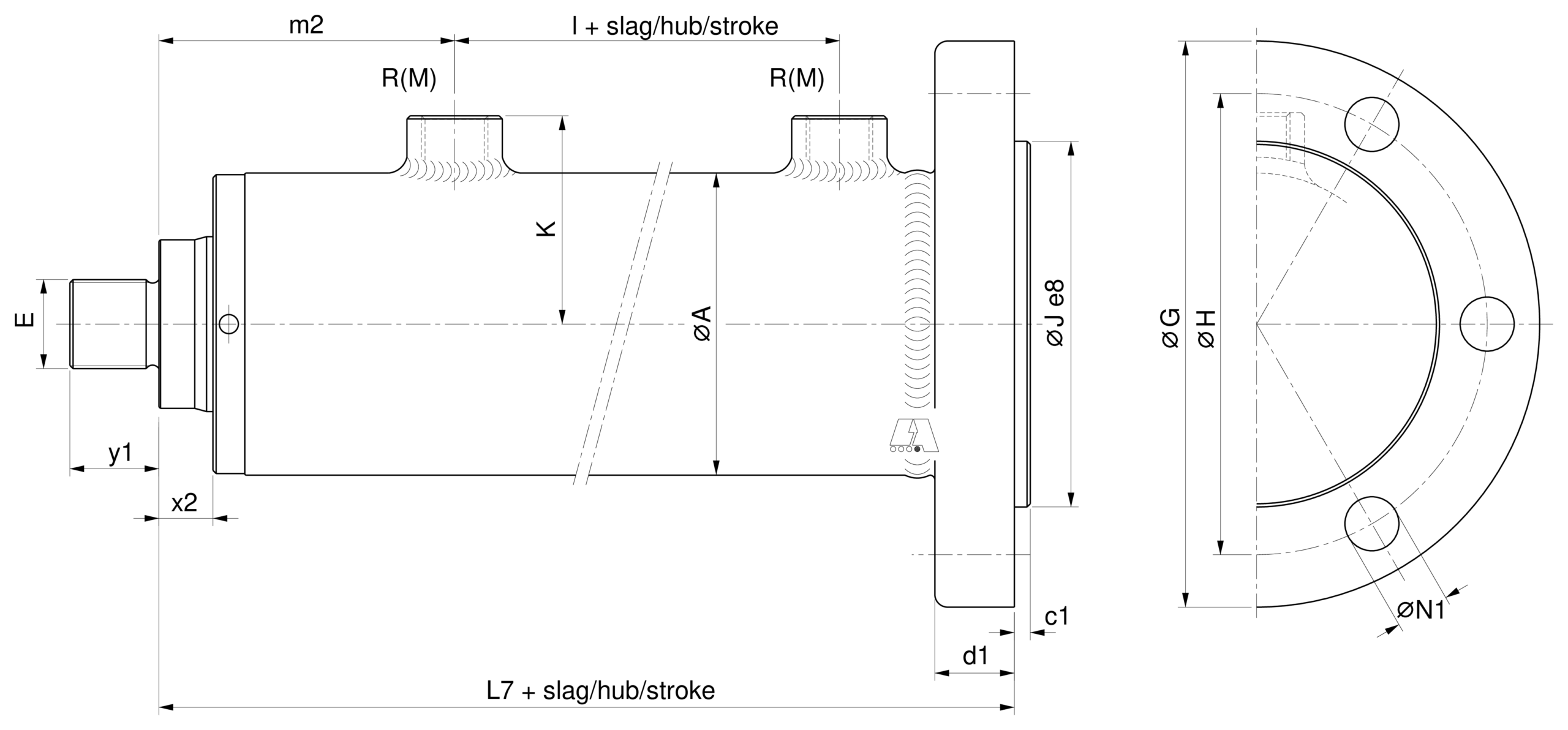 Maattekening ACDD (uitvoering D)