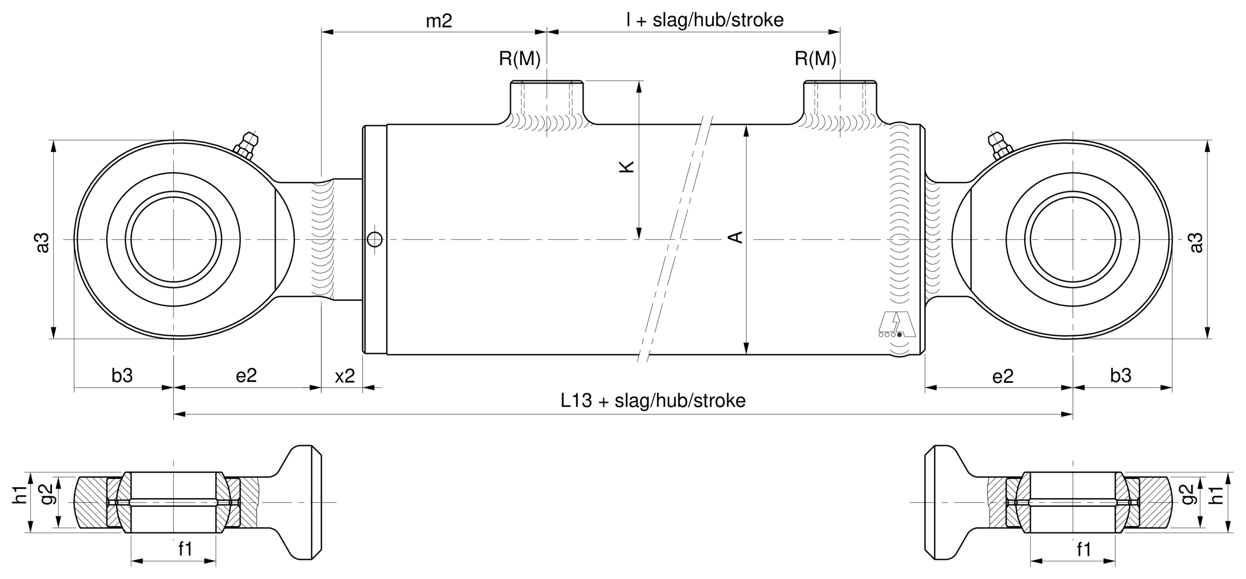 Maattekening ACDGK/GK (uitvoering GK/GK)