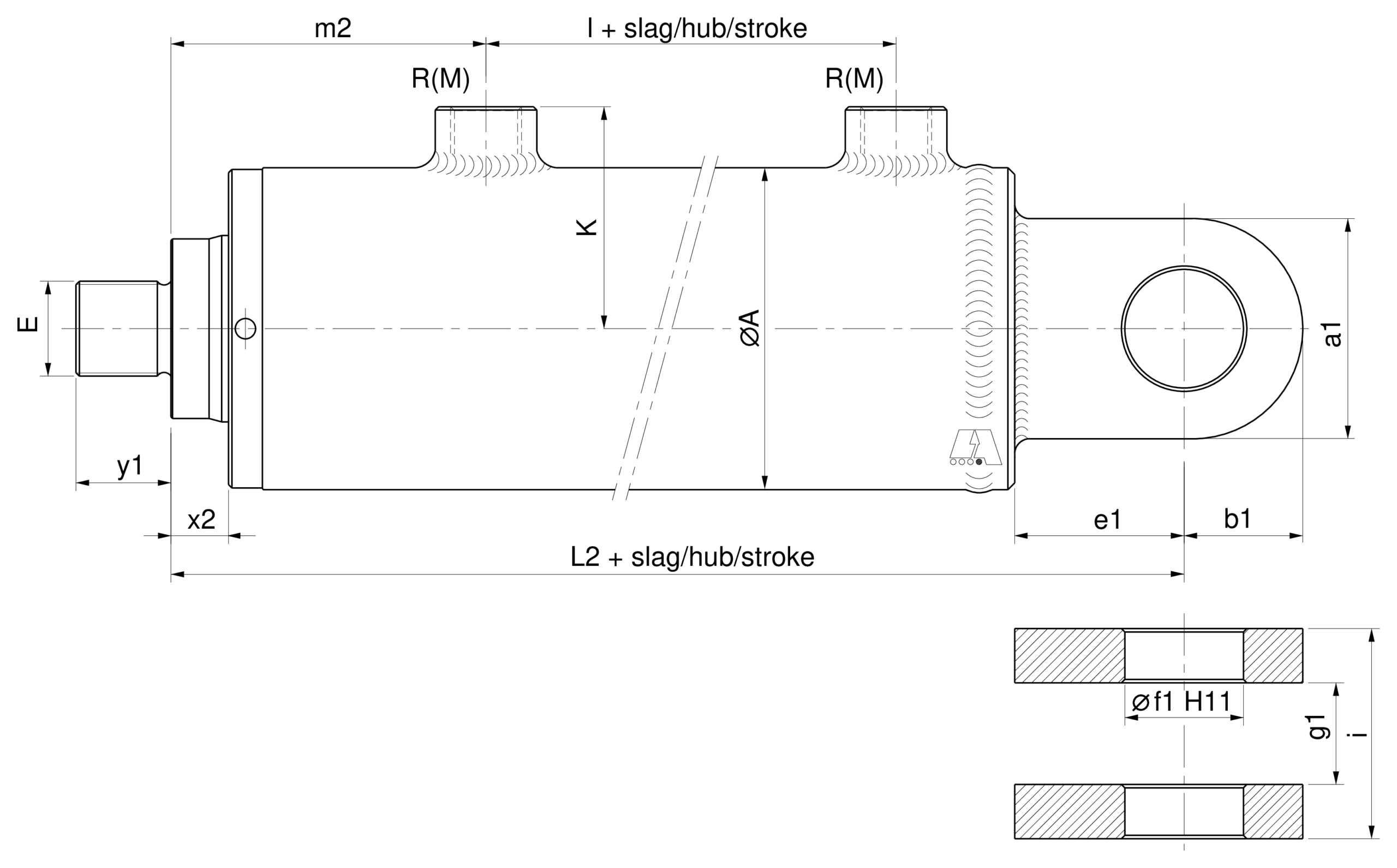 Maattekening ACDH (uitvoering H)