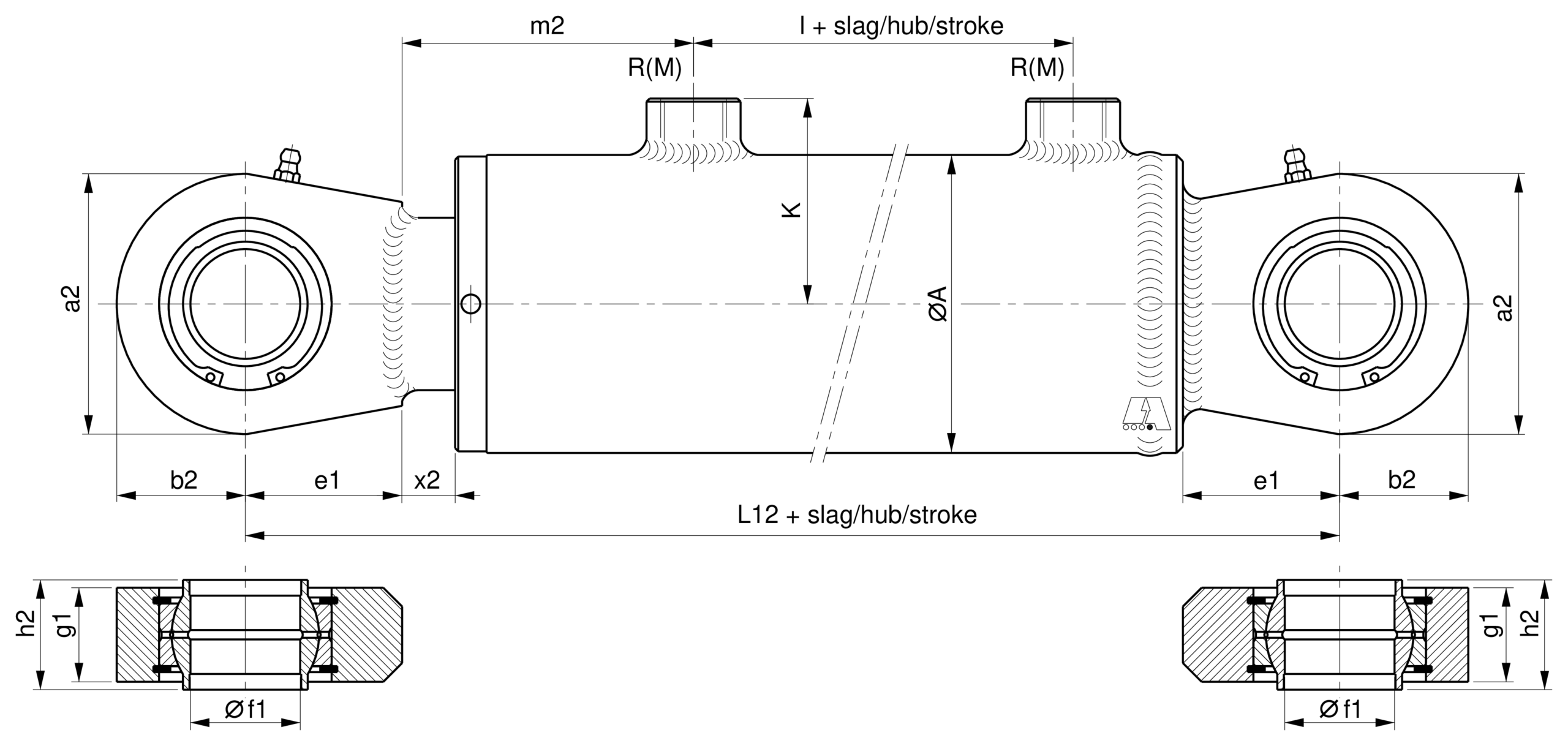Maattekening ACDK/K (uitvoering K/K)